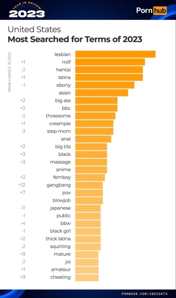 Итоги года PornHub полная статистика и тренды 2023 года, арбитражнику в закладки!